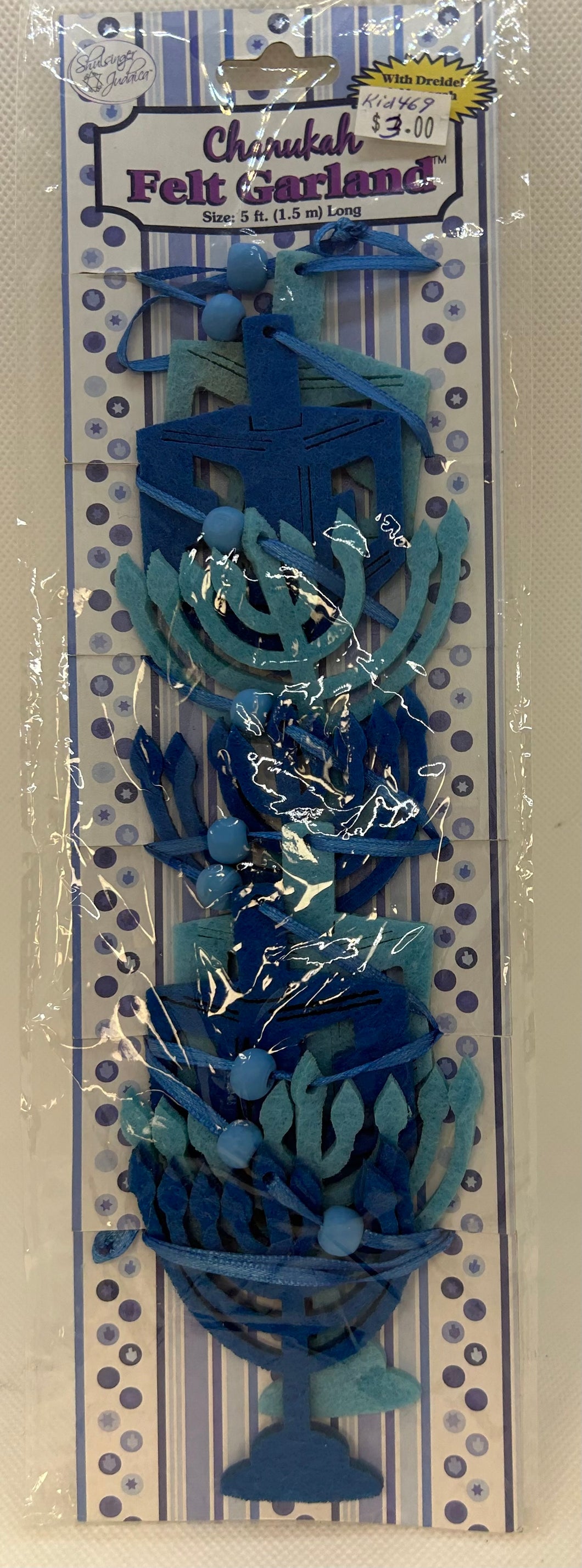 Hanukkah felt garland