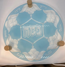 Load image into Gallery viewer, matzoh plate and seder plate set
