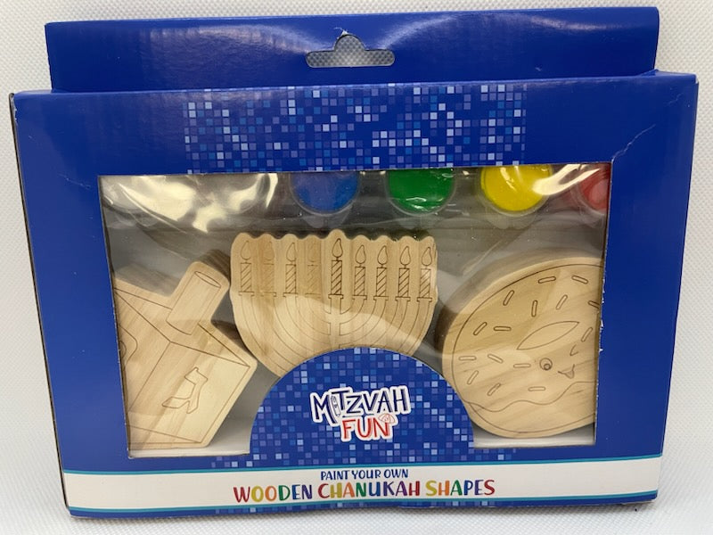 hanukkah wooden shapes to paint