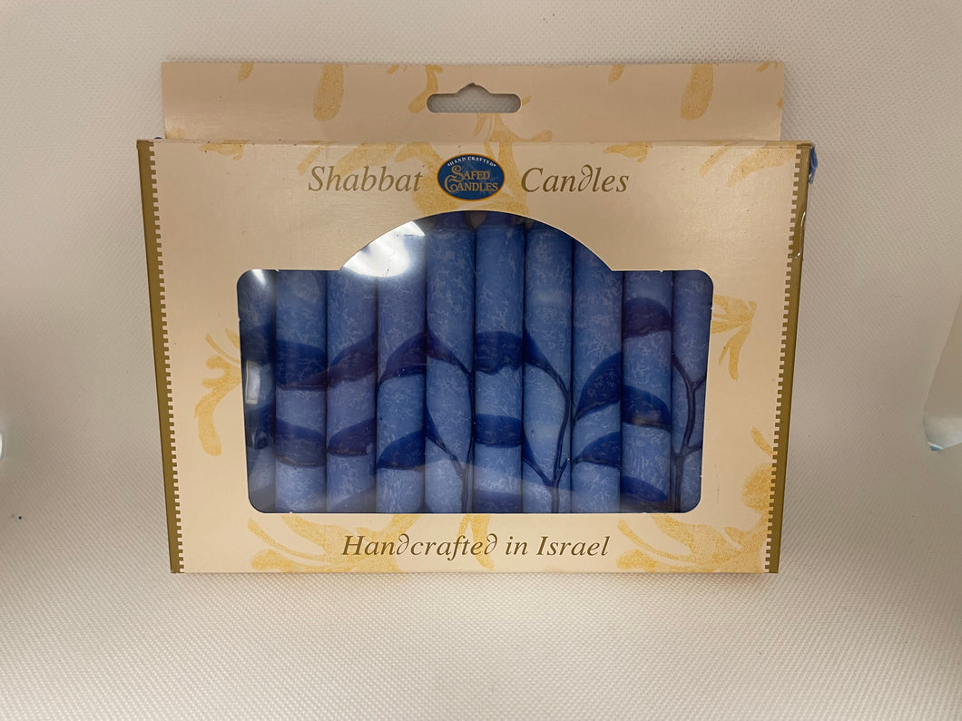 Shabbat Candles - Blue