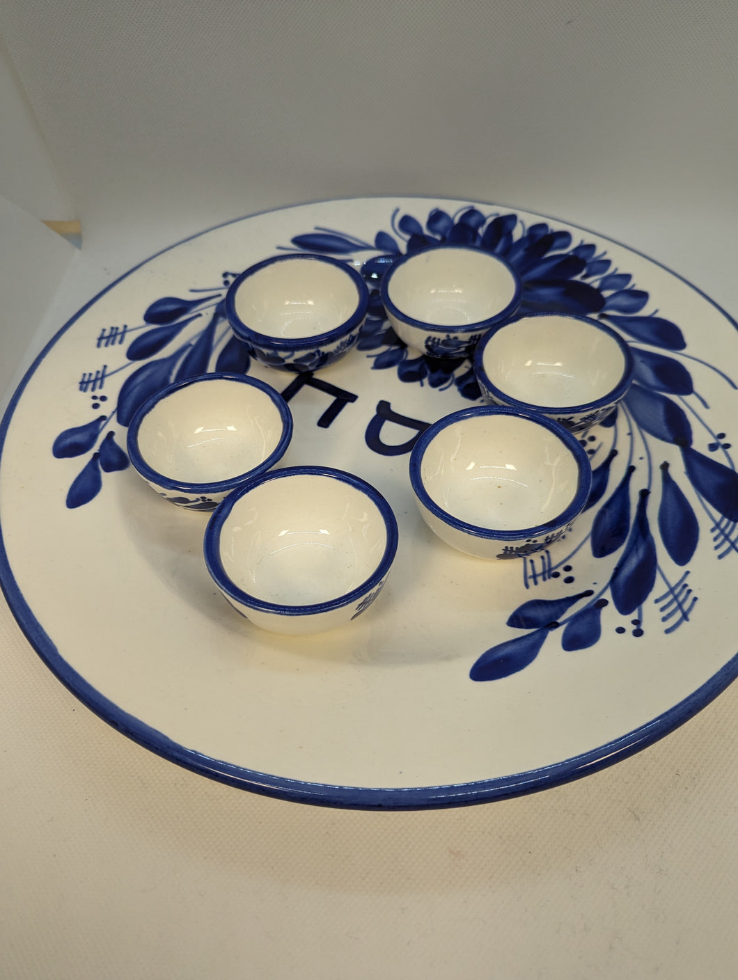 Seder plate - Legacy - Ceramic Blue & White