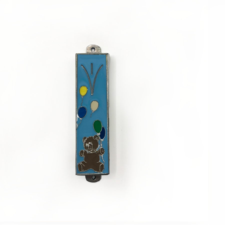 Blue Bear Mezuzah