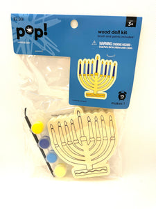 Wood Menorah Painting Kit