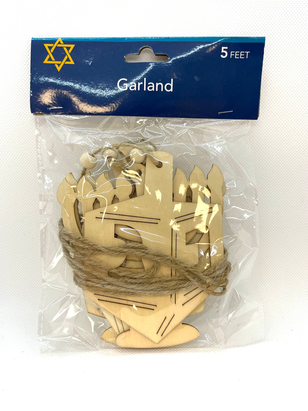 Hanukkah Garland - wood
