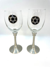 Load image into Gallery viewer, Glass &amp; Pewter Wine Cup
