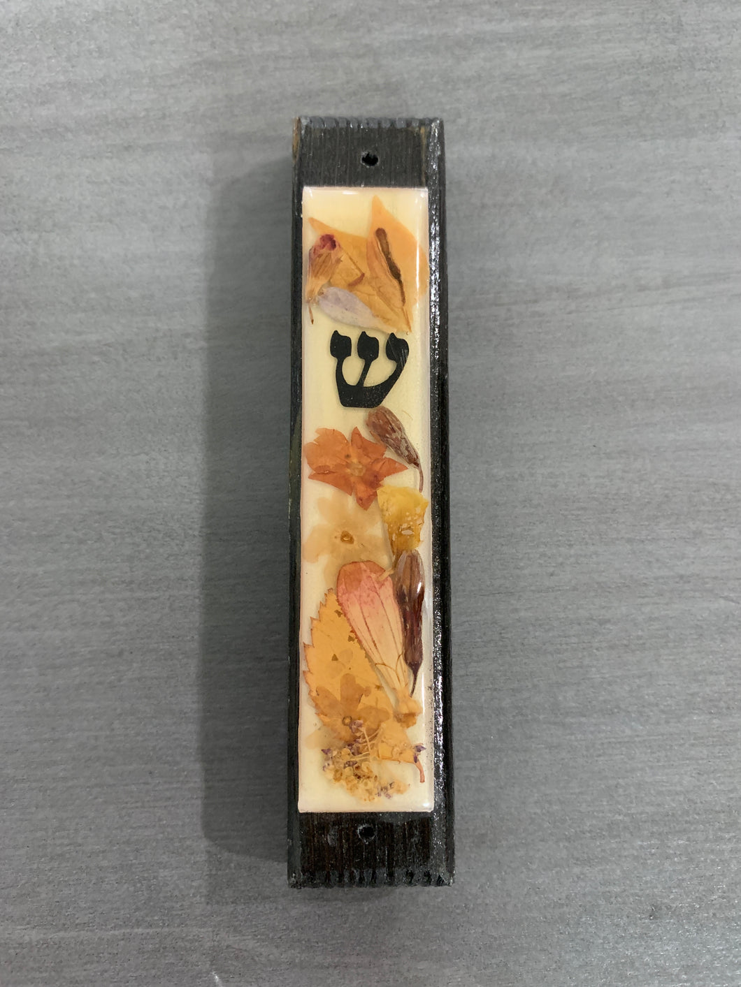 House of Raasche Pressed Leaf Mezuzah