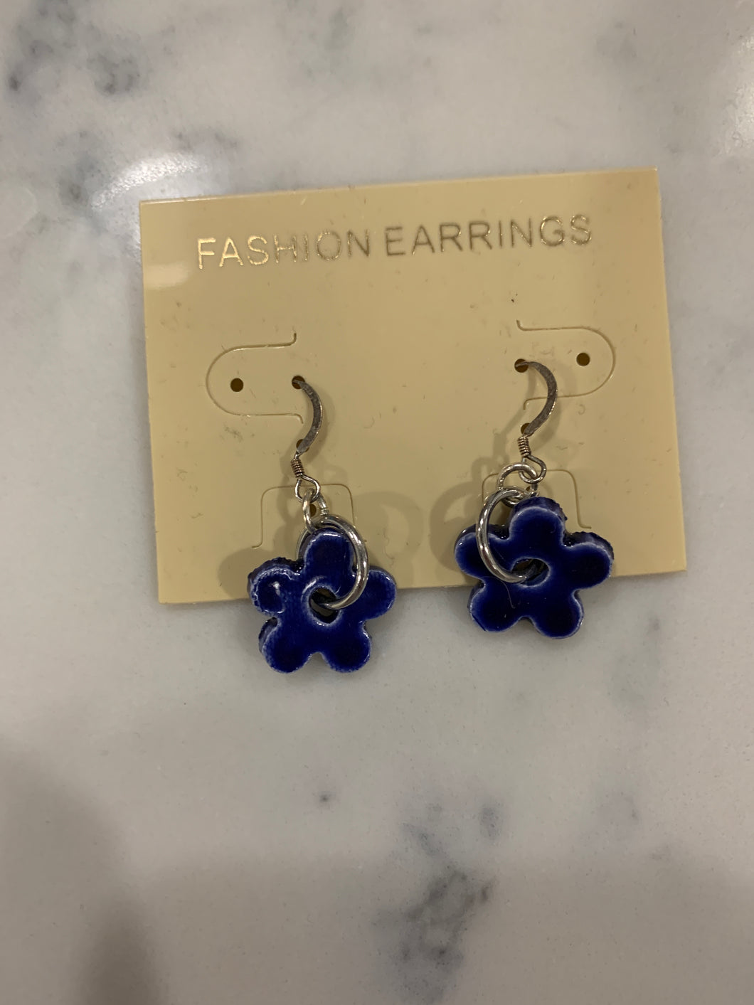 Blue Flower Earrings