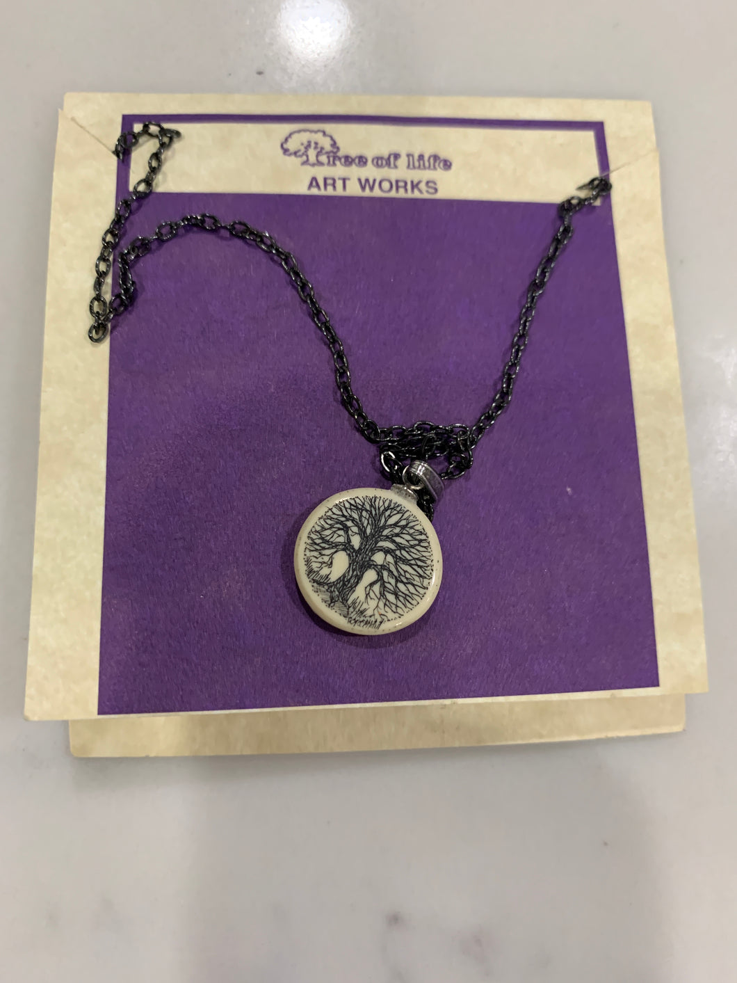 Fullness Necklace - Round Tree pendant