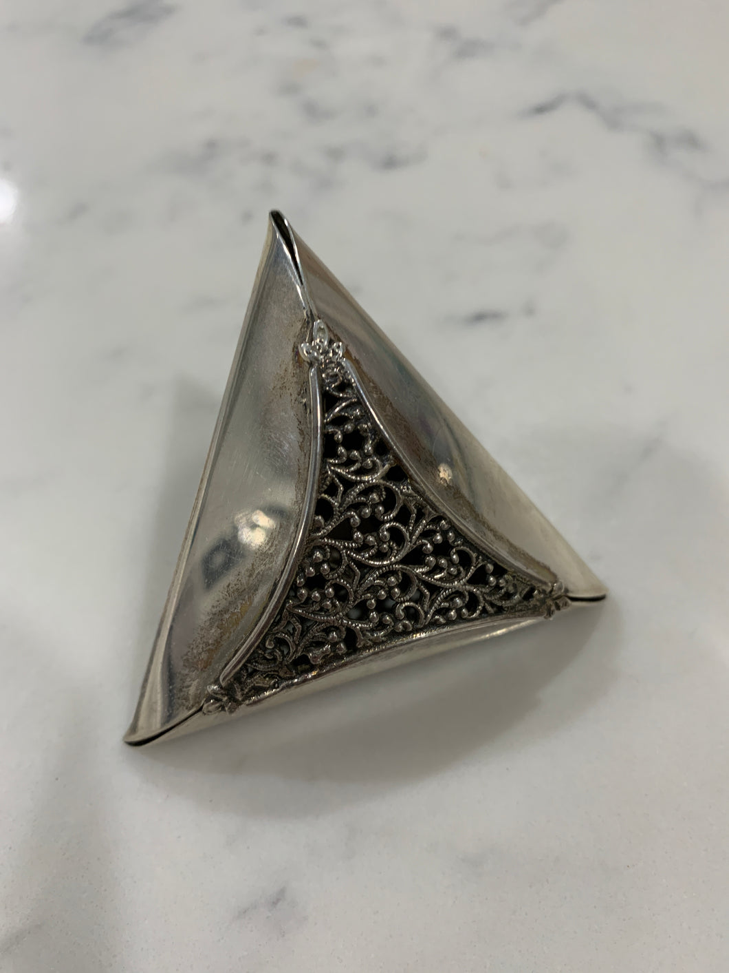 Sterling Silver Triangle Spice Box