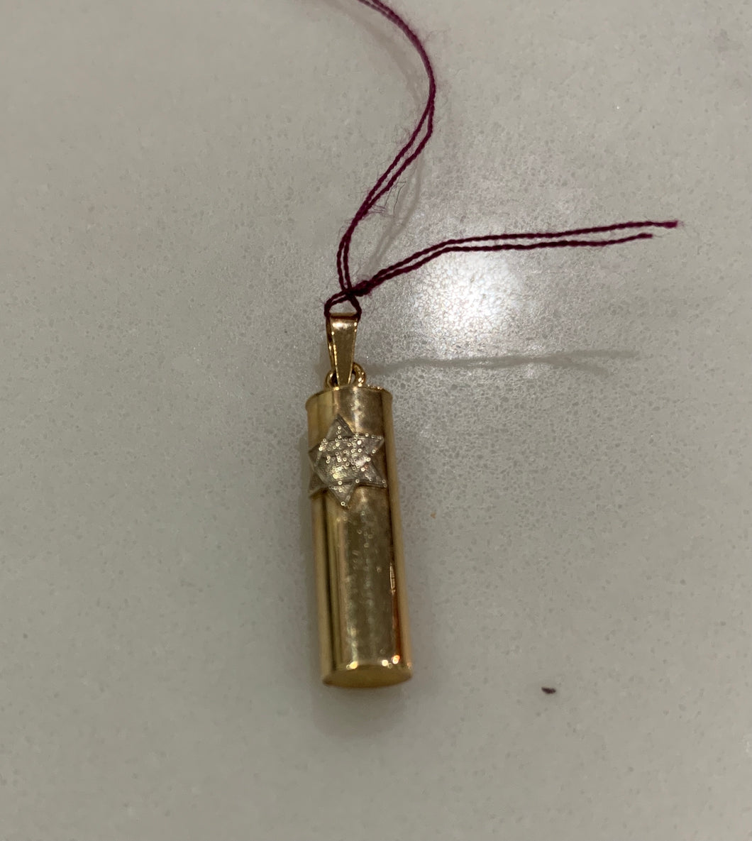 Charm - Gold Mezuzah (no necklace)