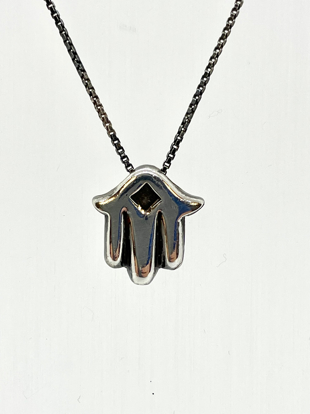 Eretz Necklace -Silver Hamsa