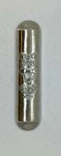 Load image into Gallery viewer, Brushed Silver Rhinestone Mezuzah (kosher scroll not included)
