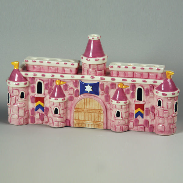 Ceramic Pink Castle Menorah