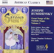 Joseph Rumshinsky: Great Sounds of the Yiddish Stage, Volume 3 CD