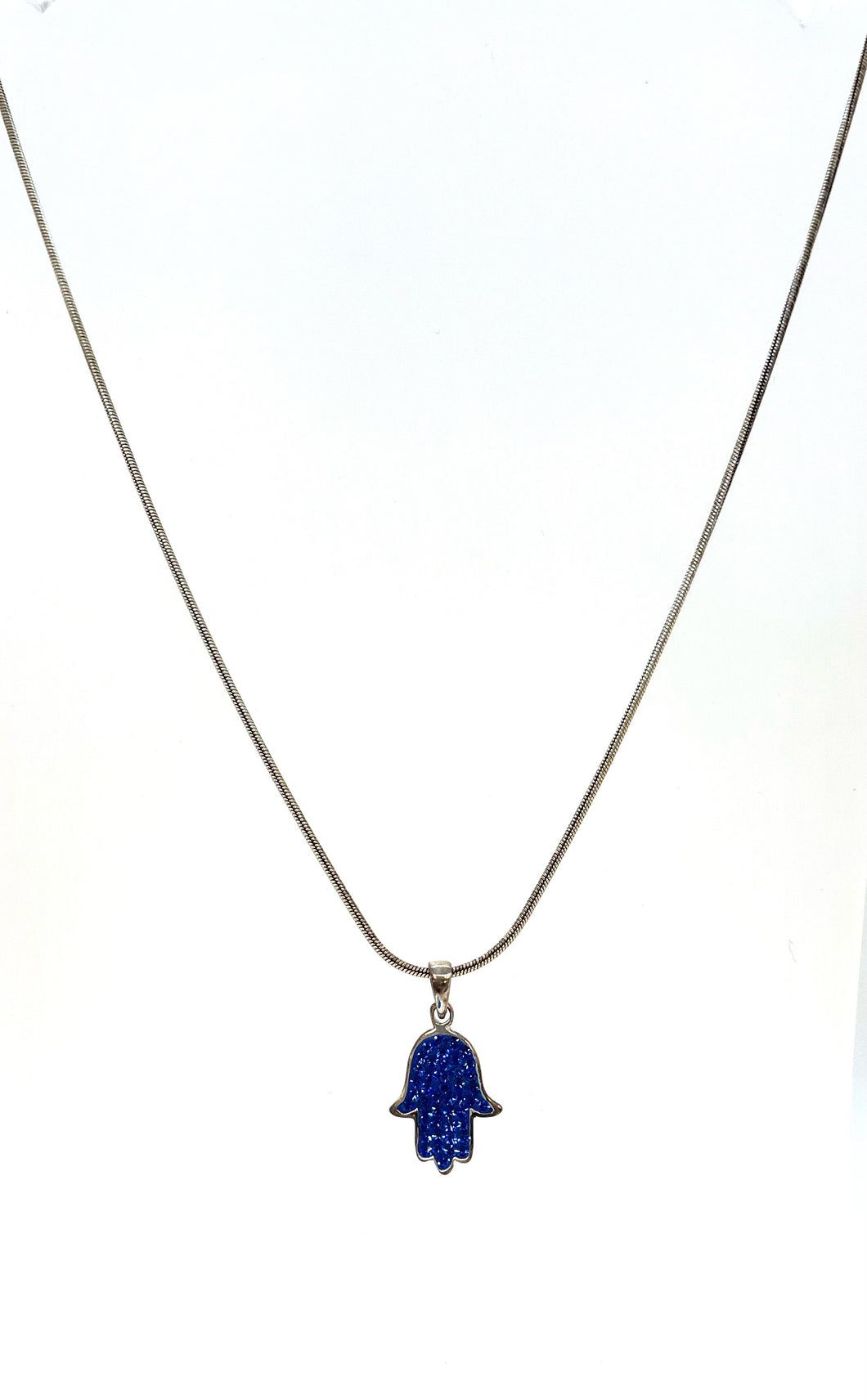 Gabrieli Necklace - Blue rhinestone Hamsa