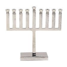 Hammered Aluminum Menorah