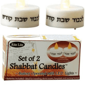 Set of 2 Shabbat Candles